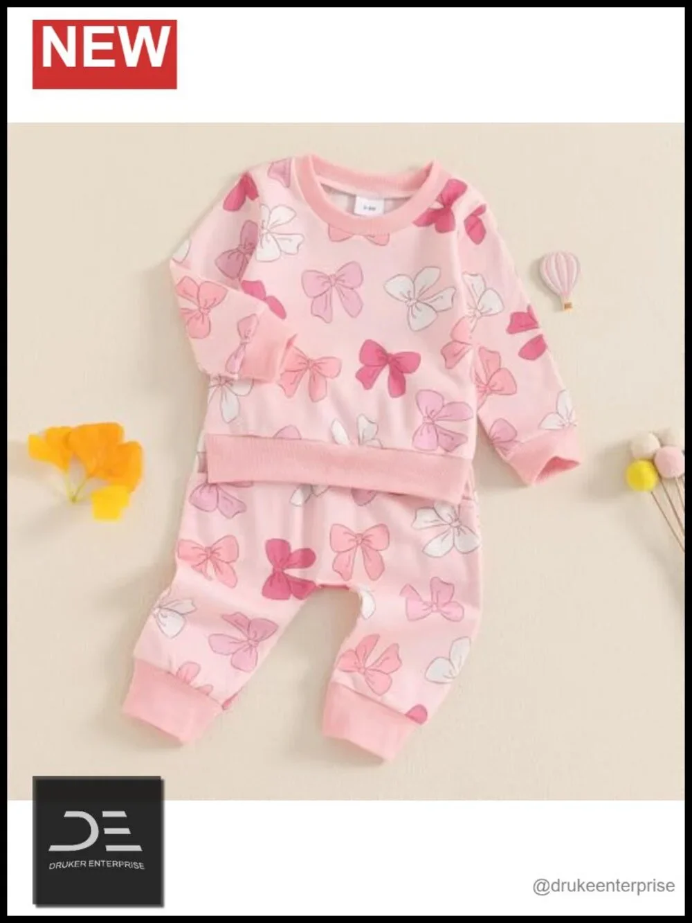 Toddler Girl 2 Piece Sweatshirt and Pants Set Long Sleeve Cotton Blend Fall